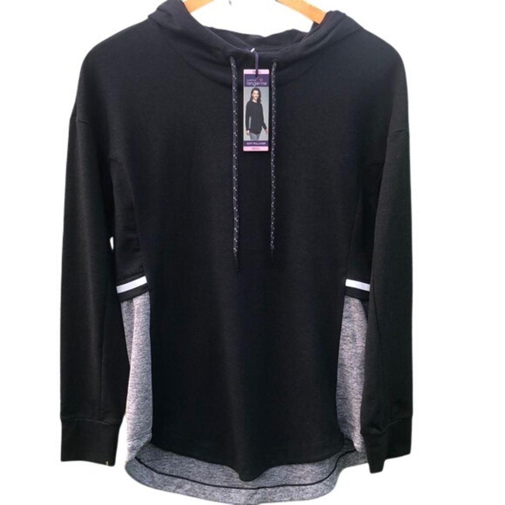 Serene Tangerine Black and gray Hoodie S